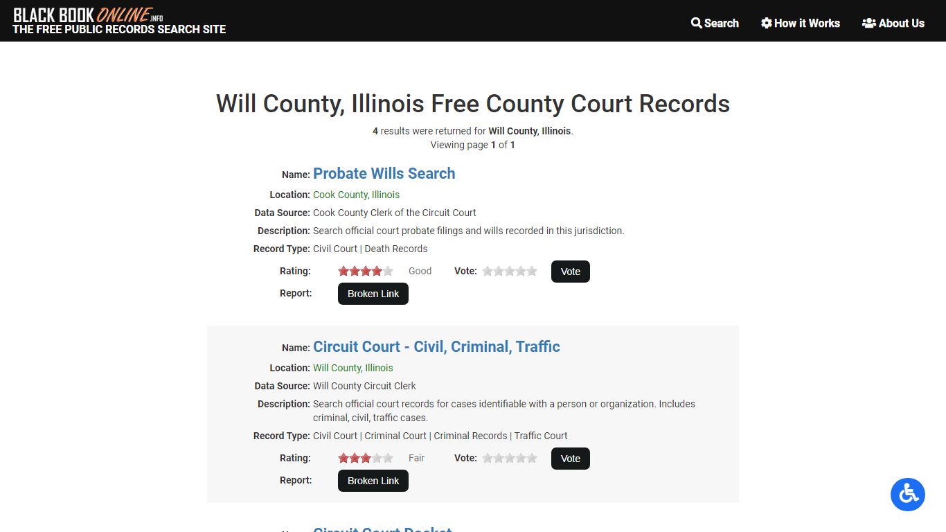 Will County, Illinois Free County Court Records - Black Book Online